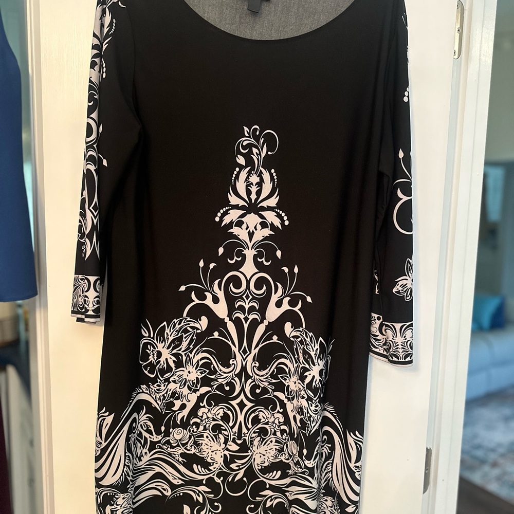 Elegant Black and White Dress